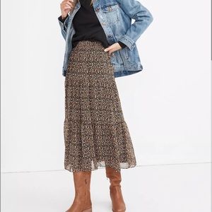 Madewell *NWT* Georgette Tiered Maxi Skirt in Folktale Paisley